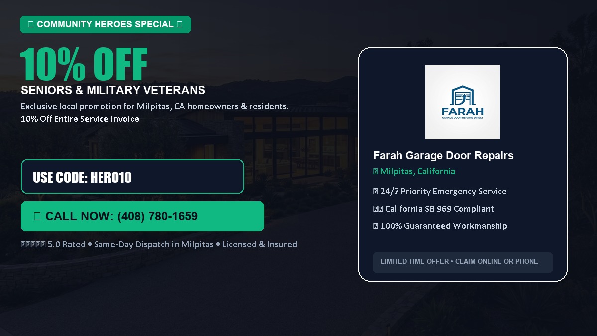 10% OFF Senior Citizens (65+) & Military / Veteran Community Discount in Milpitas, CA
